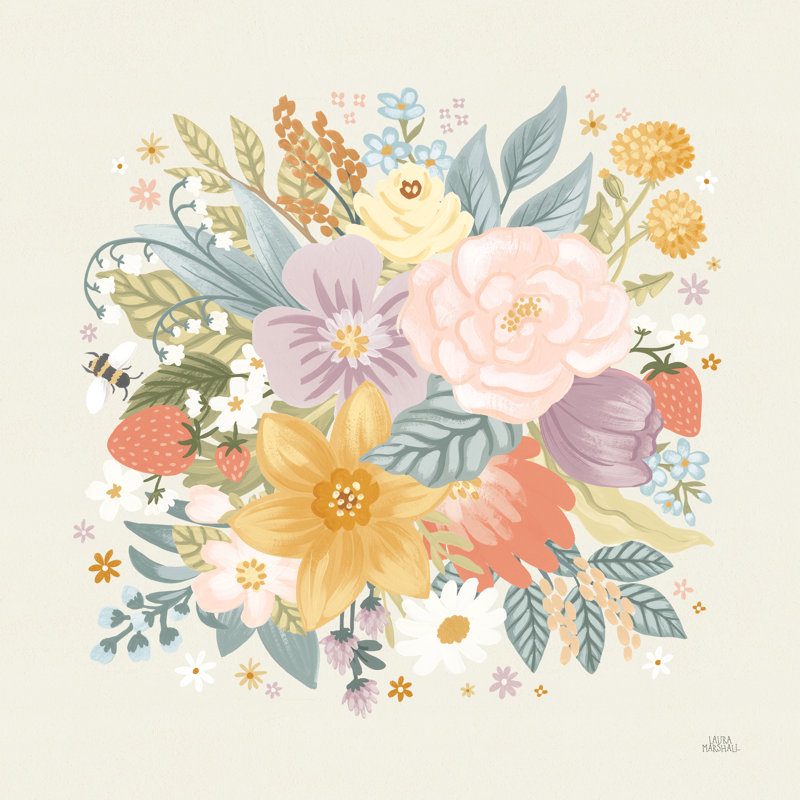 Spring Garden VI by Laura Marshall - Wrapped Canvas Print, 122cm H x 122cm W