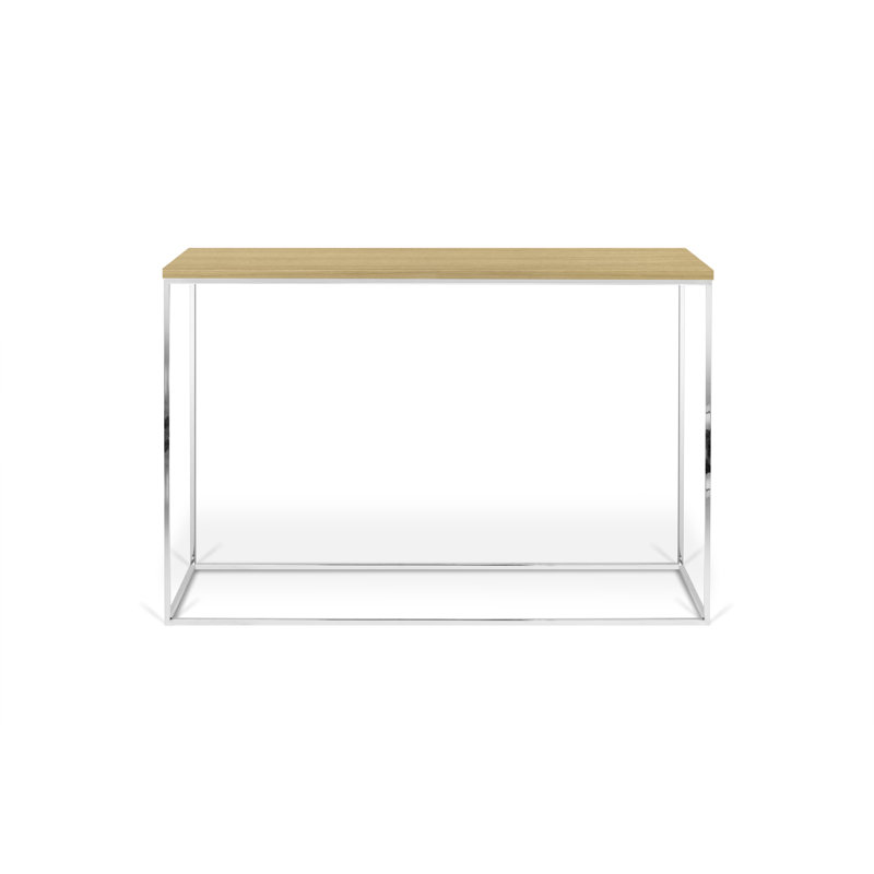 Duell 120 cm W Console Table, Oak, Chrome