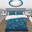 Ensemble de housse de couette Abstract Rainy Blue Collage - Abstract Shapes-107147736