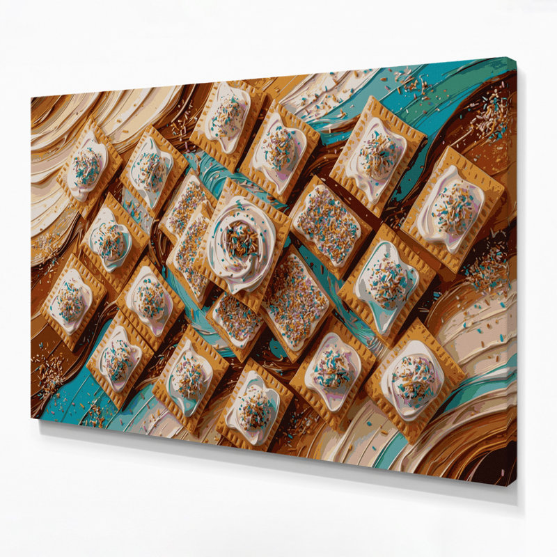 Art mural sur toile Desserts Pop Tarts, H 11 po x l 14 po