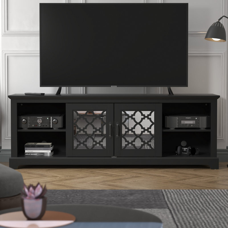 Meuble télé pour téléviseur de 75 po ou moins Chessani, Noir