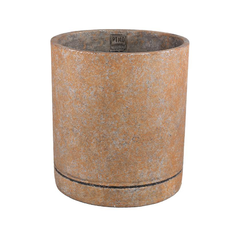 Vik Ceramic Pot Planter, 27cm H x 24cm W x 24cm D, Grey