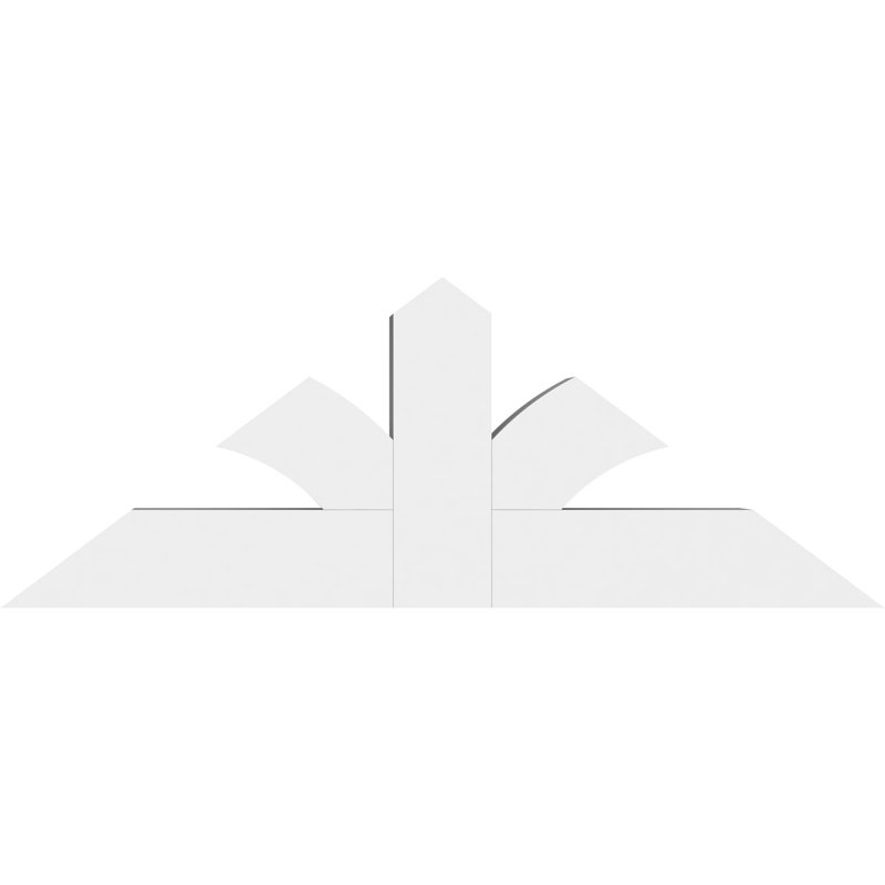 Support pour pignon en PVC de qualité architecturale Richland, H 13,5 po x l 36 po (pas: 9/12), P 4 po x F 4 po