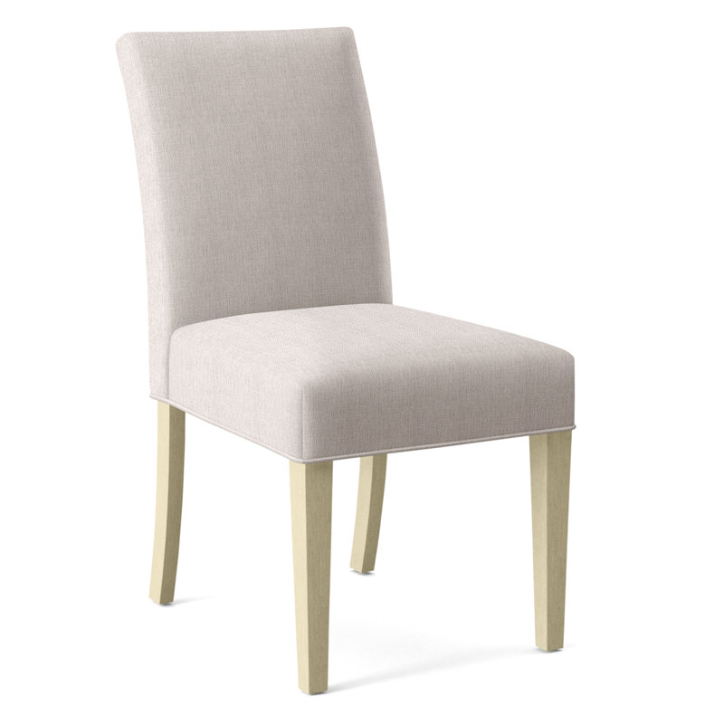 Manhattan Upholstered Dining Chair, White Sugar Performance; 0863-91, Greystone Finish