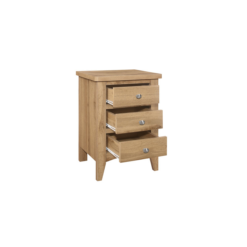 Kreitler 3 Drawer Bedside Table