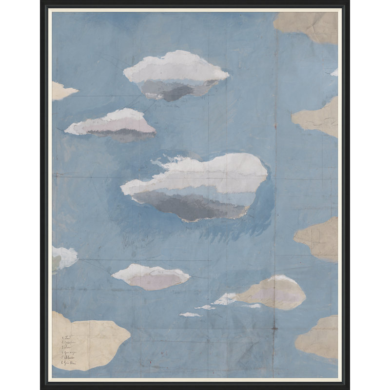 Paule Marrot, Clouds II (impression seulement), H 54 po x l 43 po x P 1,25 po, Cadre simple noir