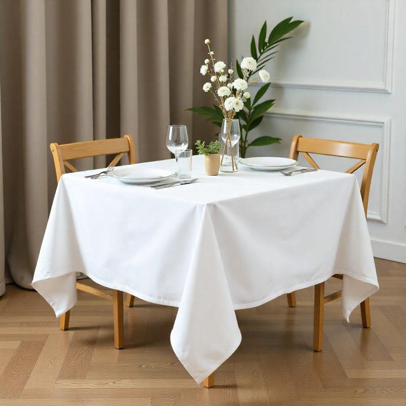 White Rectangular Tablecloth – 52x70, 170cm L x 130cm W