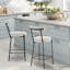 Anani Upholstered Counter Stool with Metal Frame