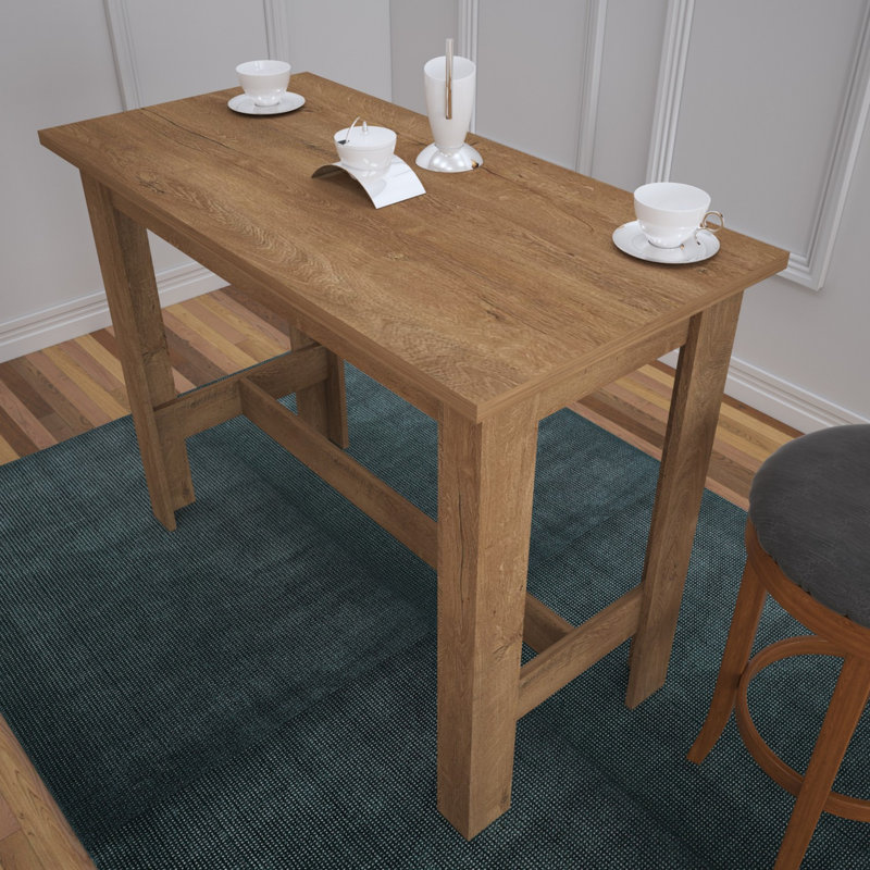 Elegant Dining Table, Caucasian Oak, 47.2 x 36.6 x 23.6 inches | 100% Melamine Coated Particle Board, Thickness: 0.7 inches | Traditional Solid Color Design, Perfect for Family Gatherings and Modern Dining Rooms
