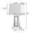 Tapered Shade Mirrored Table Lamp Silver-715108840