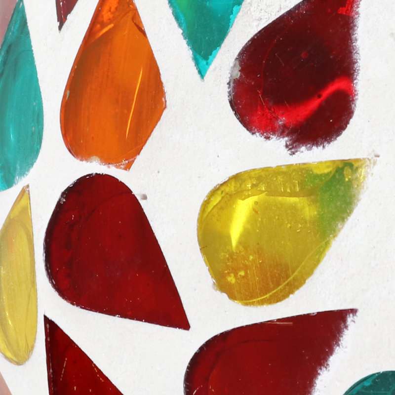 Mangeoire suspendue en verre à mosaïque avec capacité de 1 tasse Nob Hill - Confetti, Confetti