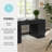 Martha Stewart Kayden Modular 1 Drawer Desk & Dual 3 Drawer File Cabinets-109713901