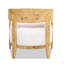 Chaise avec accoudoirs tonneau 26,5 po, chenille blanche coquillage