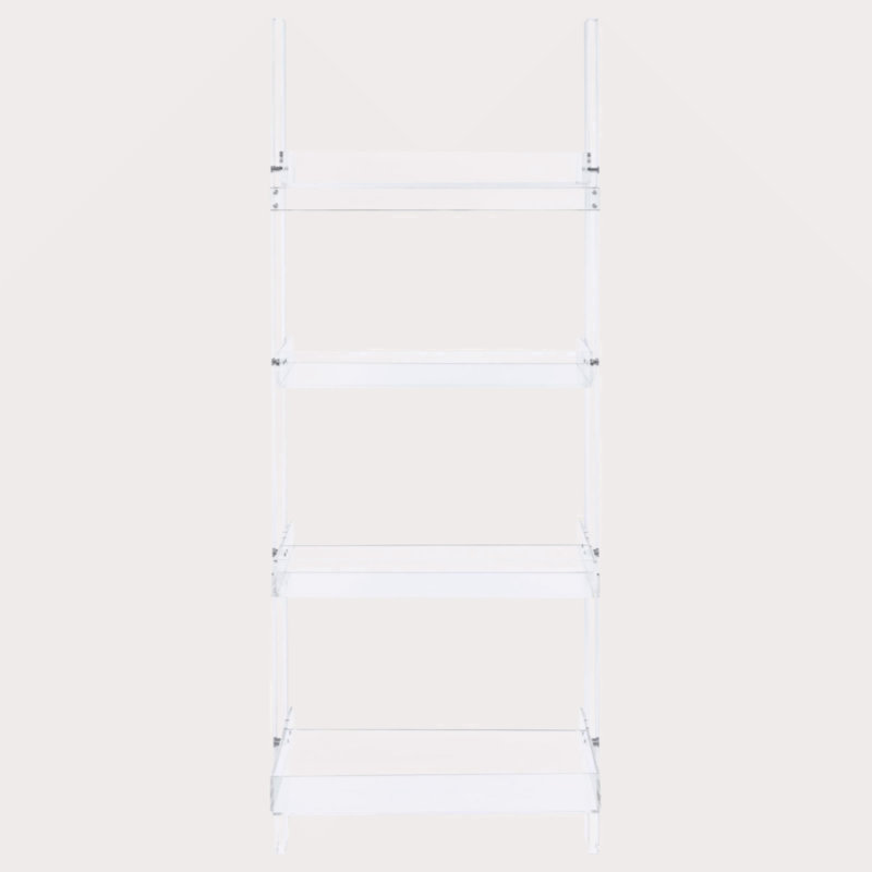 Bibliothèque échelle en acrylique transparent