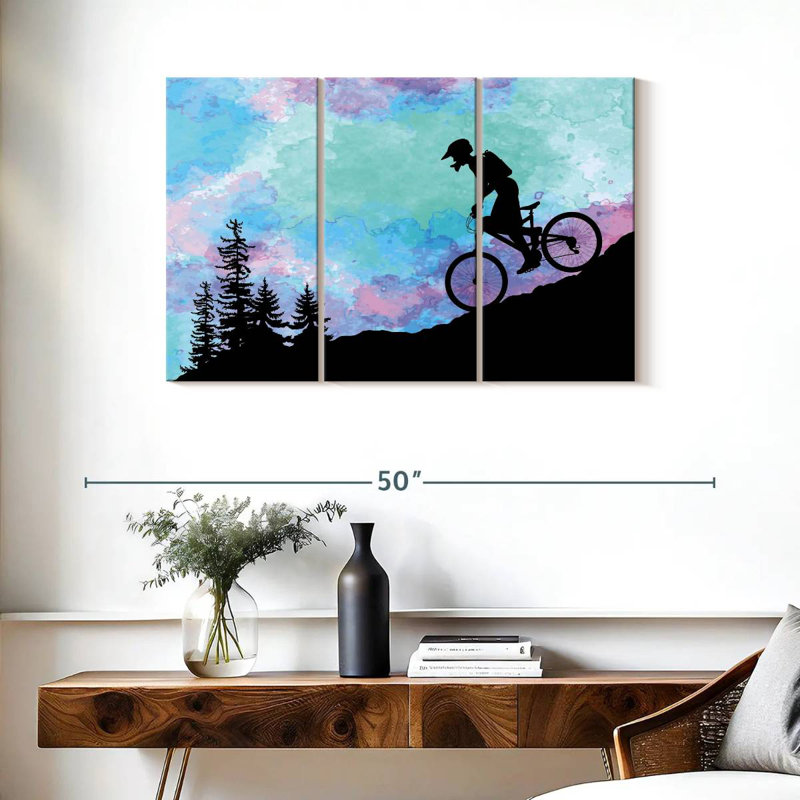 Mountain Biking, 24" H x 38" W