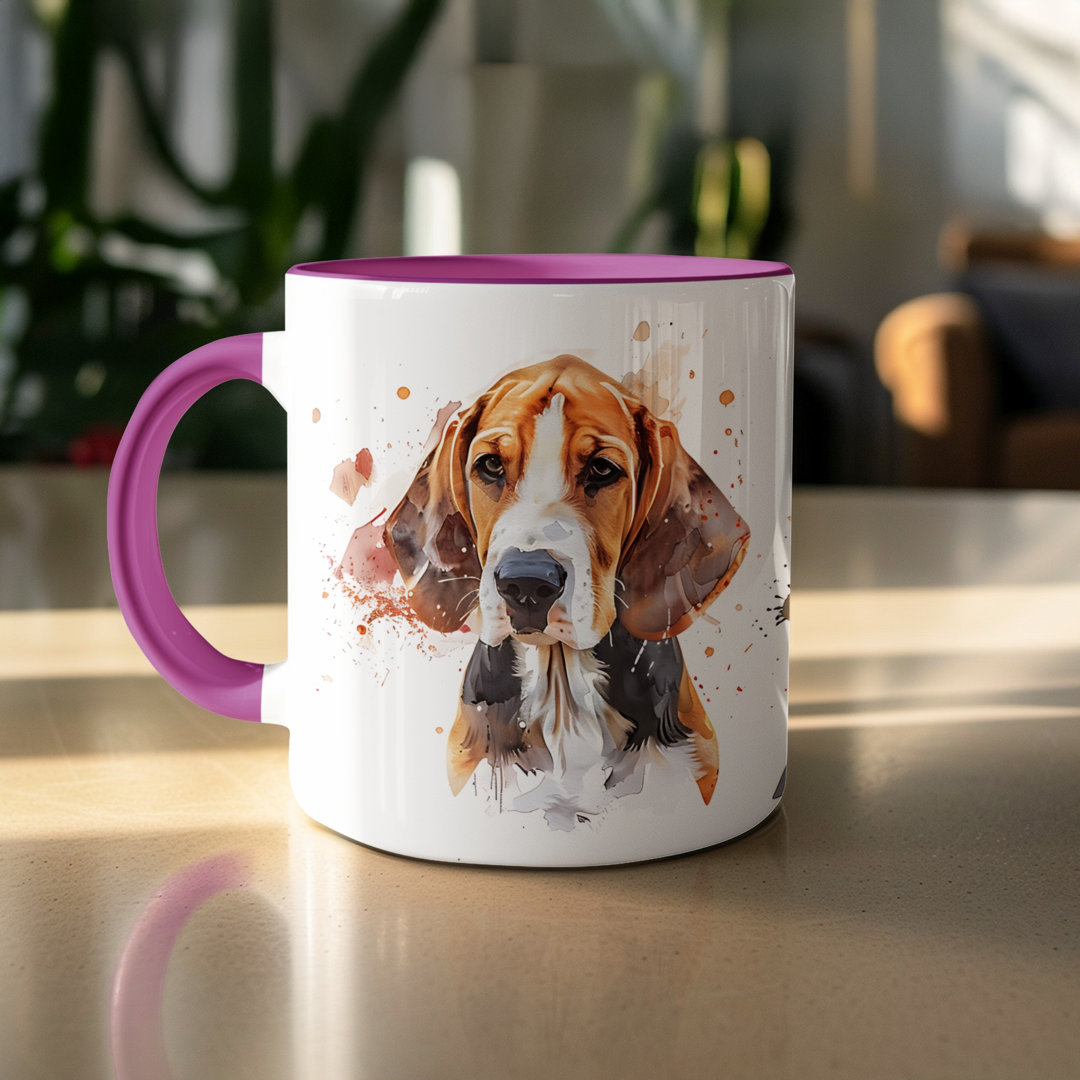 Watercolor Puppy Design 11Oz Coffee Mug