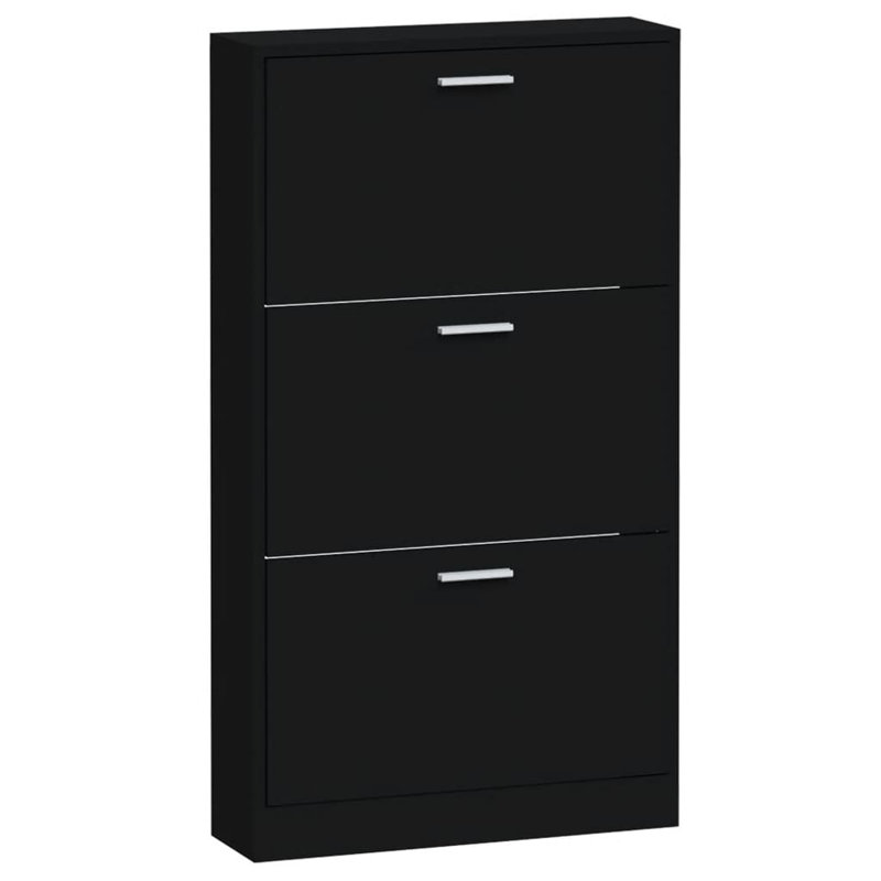 9 Pair Flip Down Shoe Storage, Black