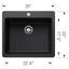 Liven SILGRANIT 25" L x 22" W Double Basin Drop-In/Undermount Kitchen Sink-92257499