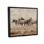 Impression sur toile, "Galloing Horse Herd Countryside" - cadre flottant