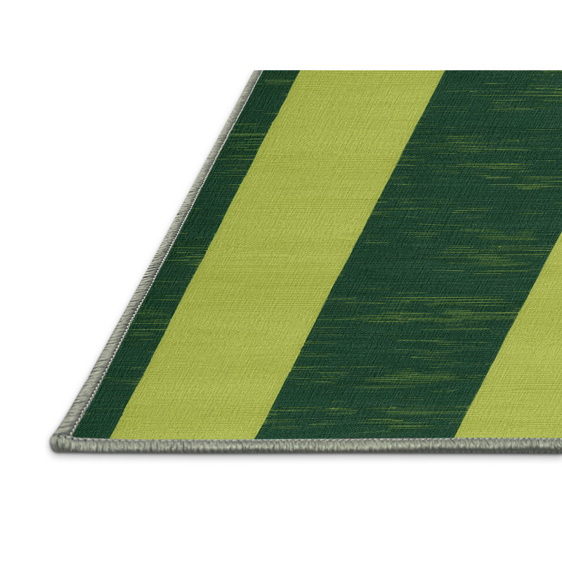 Tapis vert à carreaux lavable à la machine, Rectangle 5 pi x 7 pi