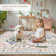 Goldene Machine Washable Vintage Floral Castle Beige Area Rugs for Living Room Bedroom, Non-Slip Soft Low Pile French Carpet Rugs for Play Room
