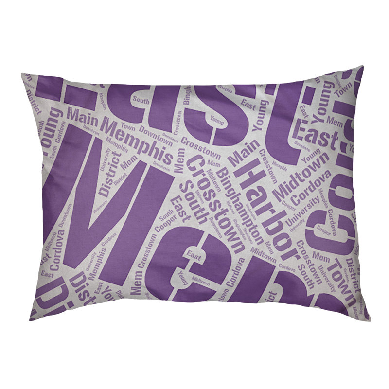 Coussin de chien « districts », Grand (l 40 po x P 30 po x H 14 po), Mauve, Memphis