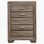 Commode de chambre 5 tiroirs délavé taupe