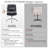 Upholstered Armless Task Office Chair without Wheels-1868986323