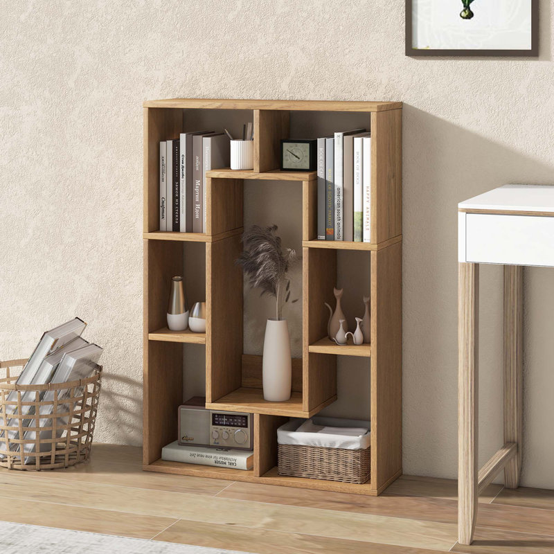 Aquarius Geometric Bookcase, Natural