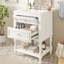 Meuble-lavabo 24 po avec lavabo en céramique, armoire de rangement rétro avec 2 tiroirs et tablette ouverte-361824304