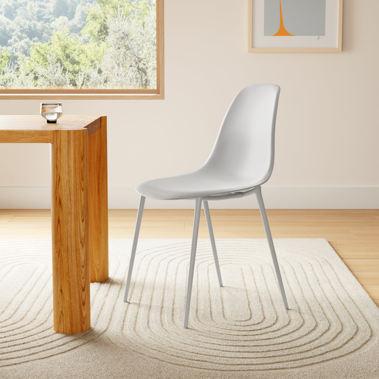 Isla Indoor/Outdoor Dining Chair, Feather Gray