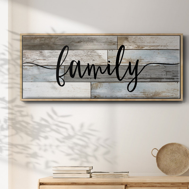 Famille - toile encadrée, H 8 po x l 20 po