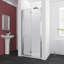 33.5'' - 35'' W x 72'' H Bi-Fold Semi-Frameless Shower Door with Clear Tempered Glass