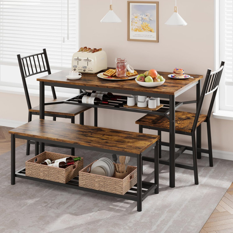 4 - Person Dining Set, Brown