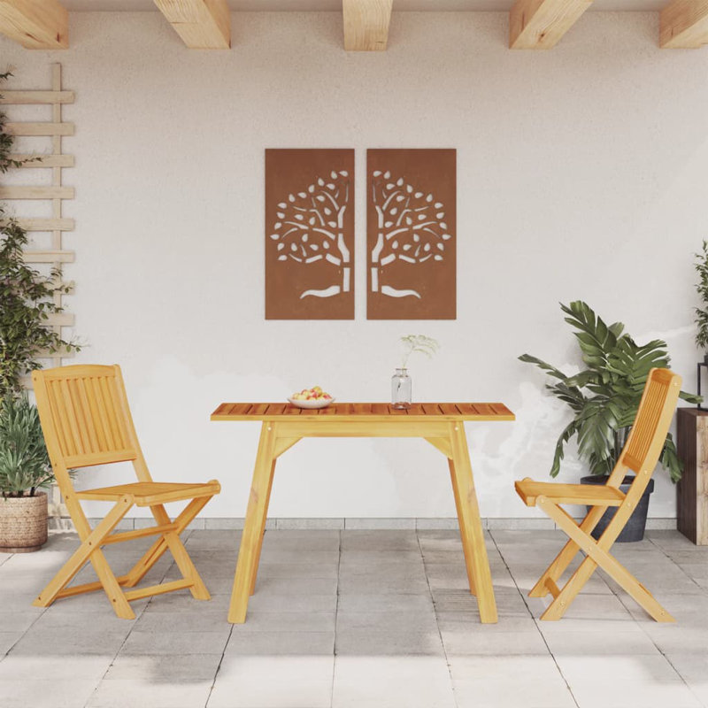 Amoretta 3 Piece Balcony Set Solid Wood Acacia