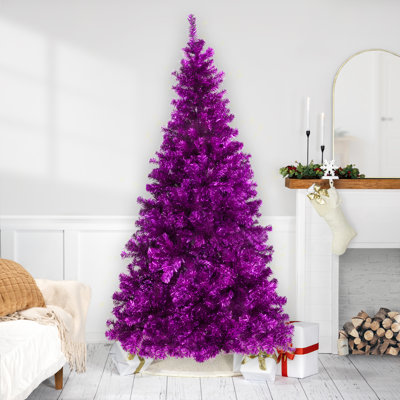 Arbre de Noël artificiel Tinsel - mauve