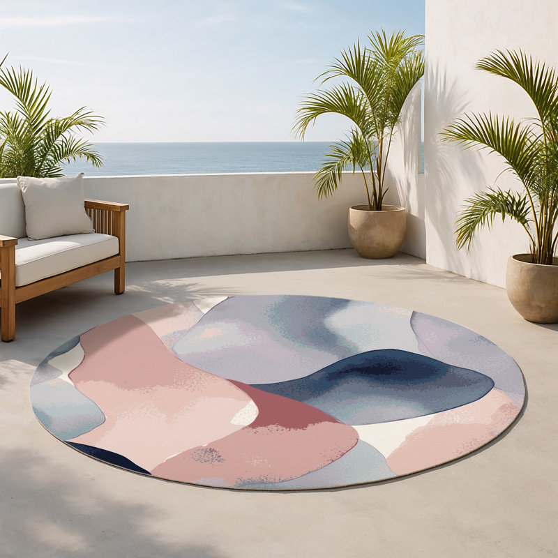 Tapis intérieur et extérieur Dream Lagoon, Rond 5 pi