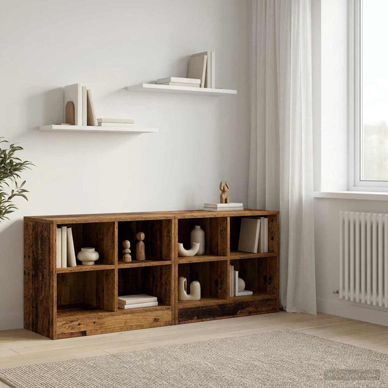 66cm W Bedside Table, Old Wood