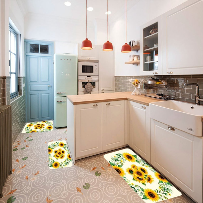 Ensemble de 3 tapis de cuisine Watercolor