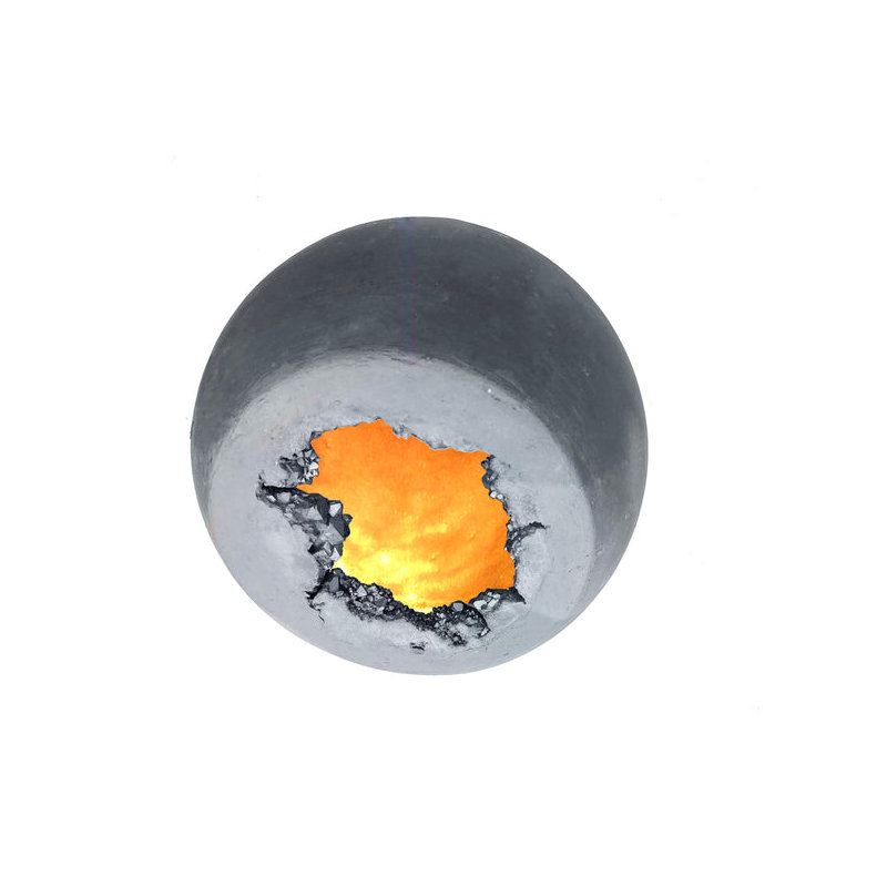 Geode 1 - Light Pendant, Matte Gray, Brass
