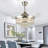 42" Crystal Ceiling Fans With Retractable Blades