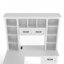 Bureau d'ordinateur en L avec 2 armoires et 2 tiroirs-437993465