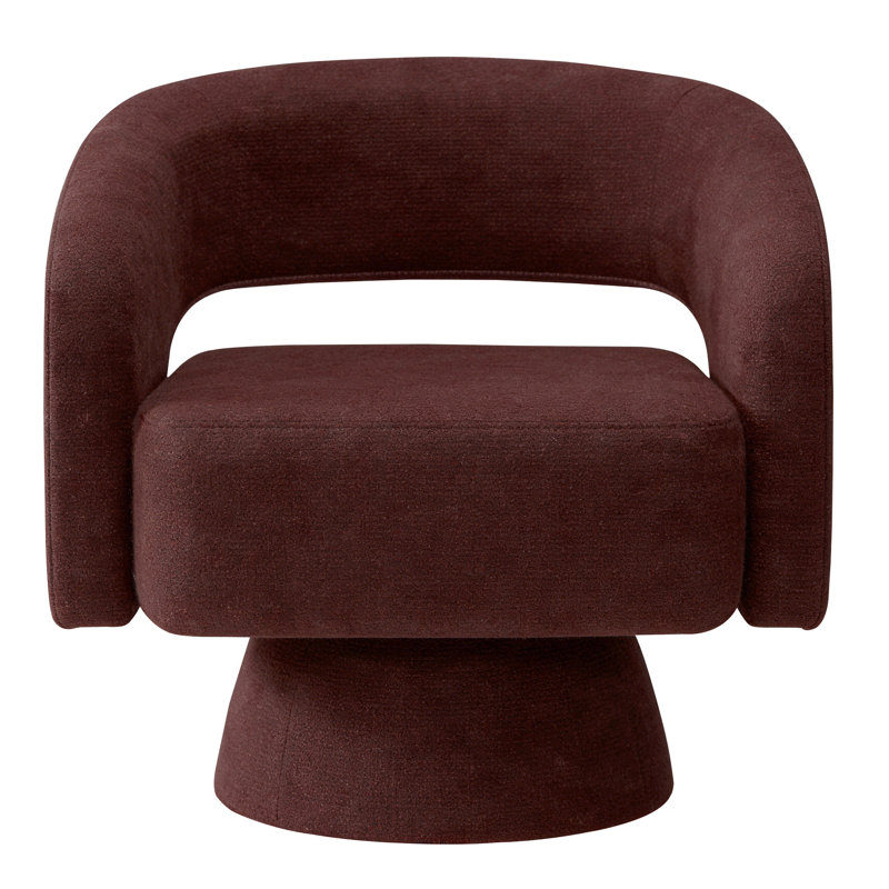 Fauteuil demi-tonneau pivotant Modern, Rouge