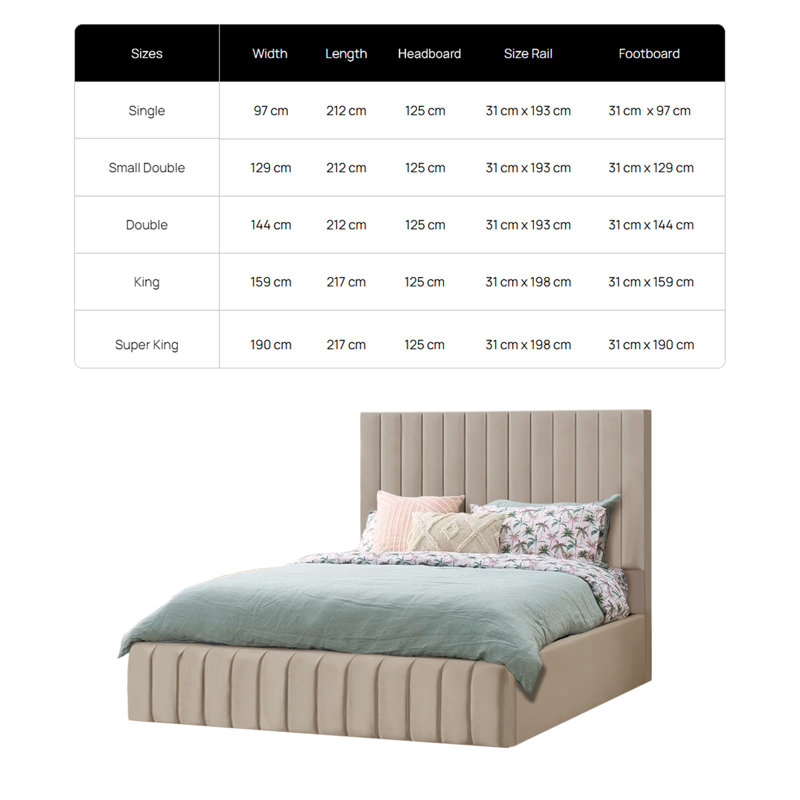 Nevan Bed, Double (4'6), Turmeric