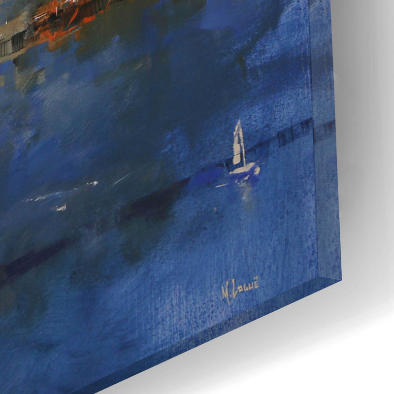 «Golden Gate Af après-midi» par Mark Lague, art mural en verre acrylique, H 12 po x l 16 po x P 0,13 po