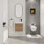 Meuble-lavabo mural 18 po avec lavabo en résine blanche et porte d'armoire à fermeture en douceur 18 po-129437882