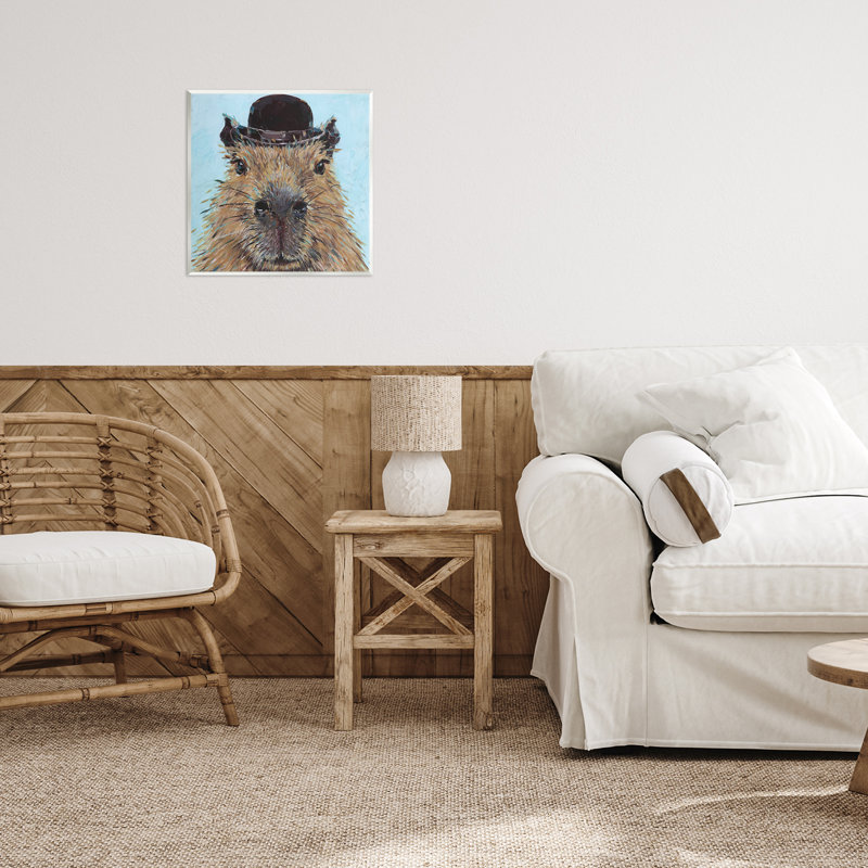 Gros plan sur plaque murale Capybara, design par Studio Bautista