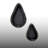 2 Pieces 100% Plywood Teardrop Wall Mounted Accent & Display Shelf