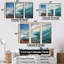 «Turquoise Ocean's Force Unleashed II», ensemble d'art sur toile côtière-107733565-107733549