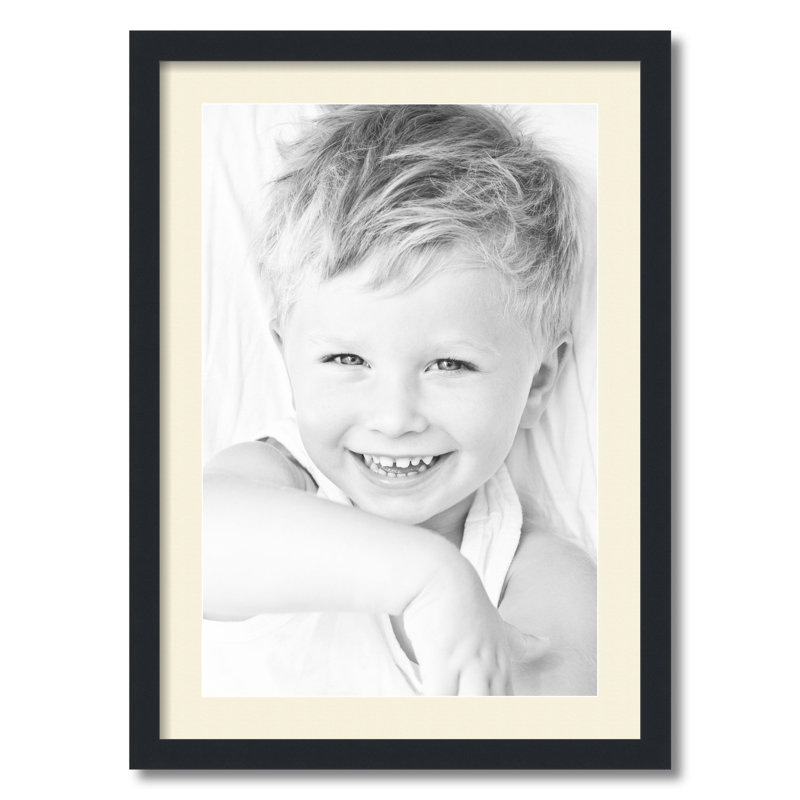 Matte Picture Frame with Mat, Ivory